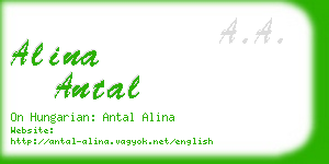 alina antal business card